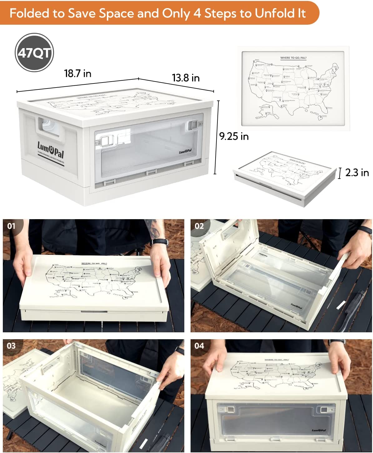 Lum box 47qt Storage Box