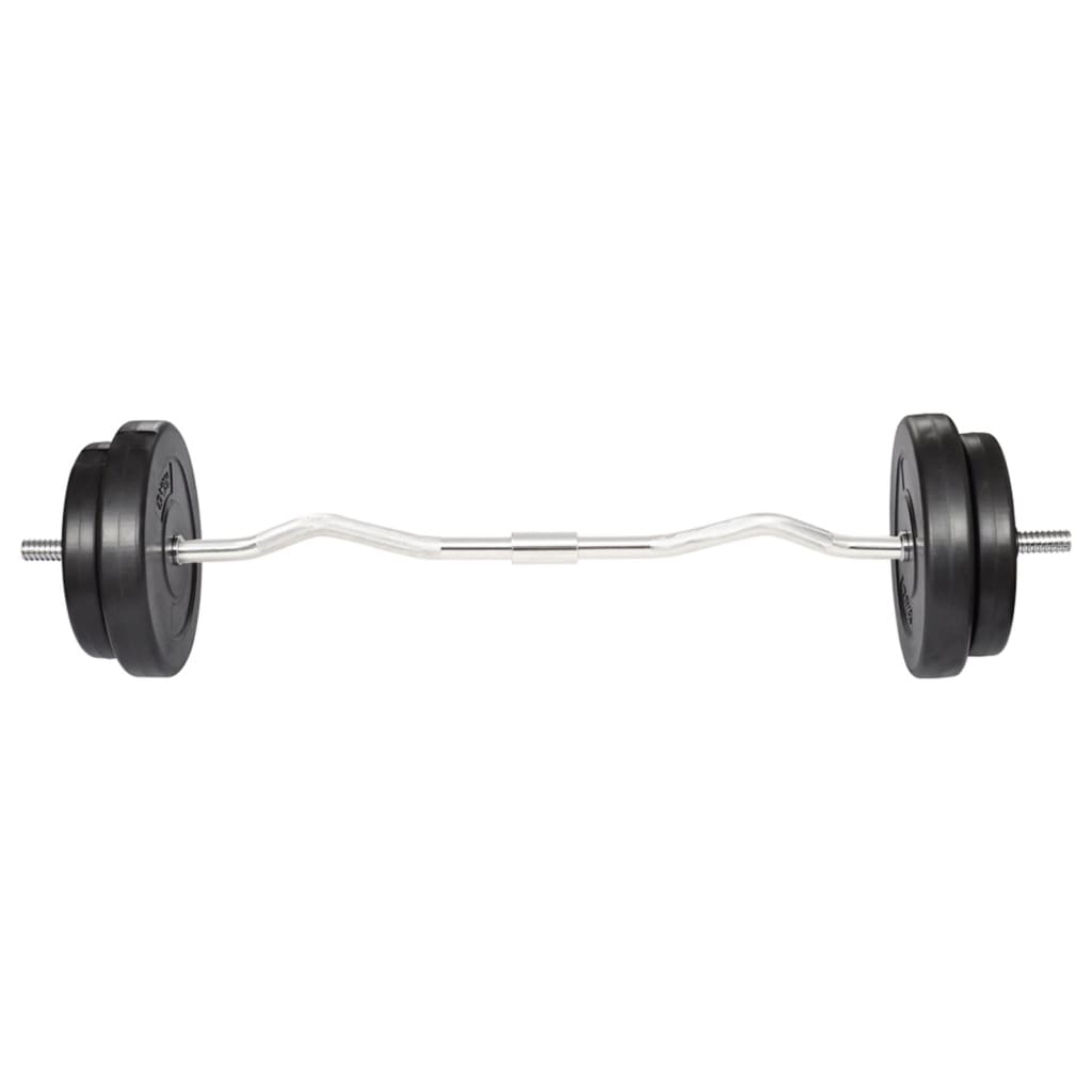 vidaXL Curl Bar with Weights 66.1 lb