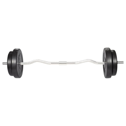 vidaXL Curl Bar with Weights 66.1 lb