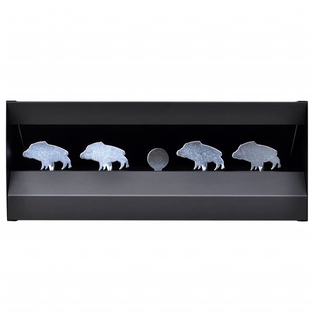 vidaXL Magnetic Knockdown Pellet Catcher Shooting Target Wild Boar Design