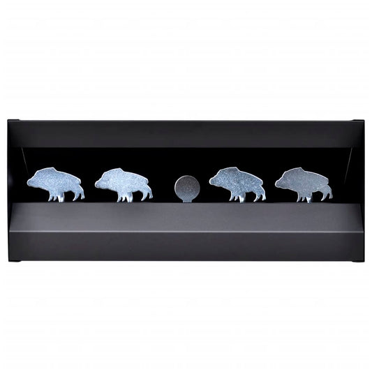 vidaXL Magnetic Knockdown Pellet Catcher Shooting Target Wild Boar Design