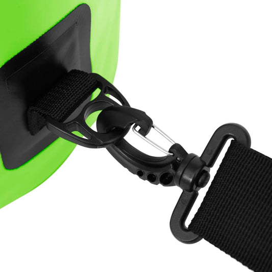 vidaXL Dry Bag with Zipper Green 5.3 gal PVC